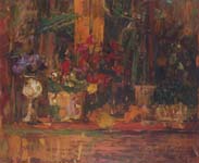 Ogród babci Eleonory, olej na płótnie, 81 x 100